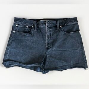 Madewell High Waist Black Denim Shorts